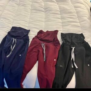 Figs maternity scrubs size xs/p black maroon and navy